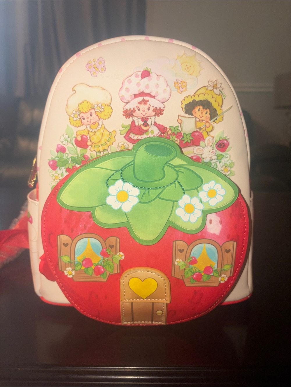 Strawberry Shortcake Mini Backpack - Red, Green & Pink